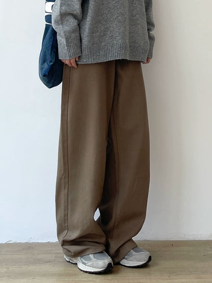 Wide Retro Straight Casual Pants N0600