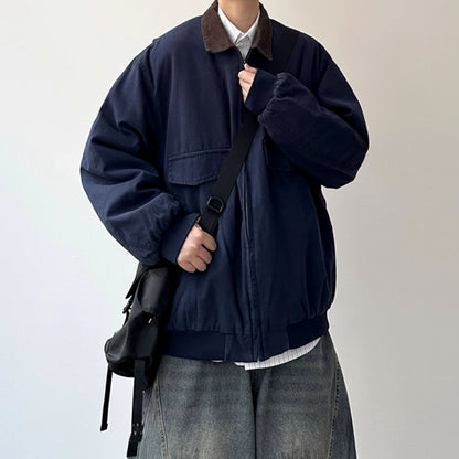 Corduroy Collar Relaxed Silhouette Jacket N0984