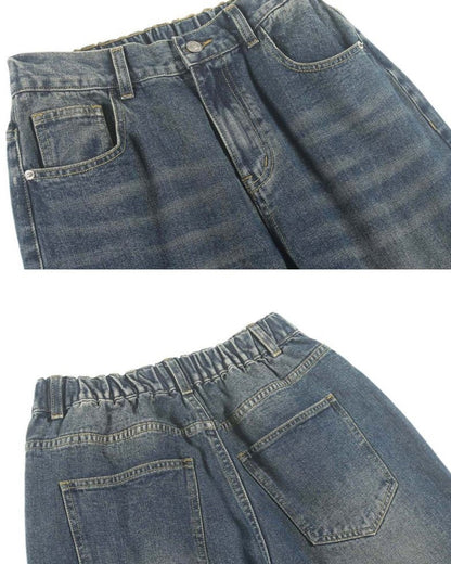 Retro Wide-Leg Unisex Jeans N0604