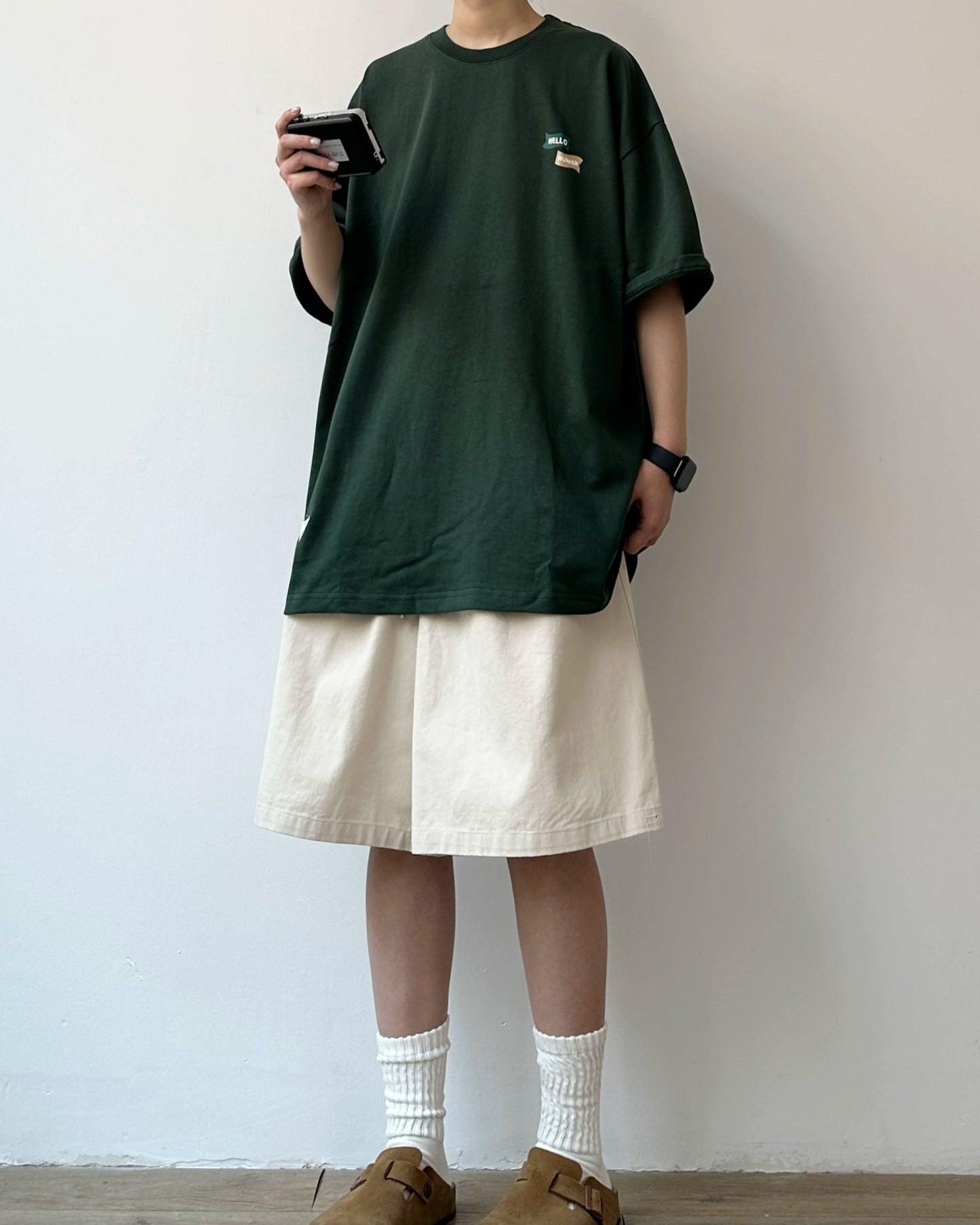 One Point Message Short Sleeve T-Shirt N0796