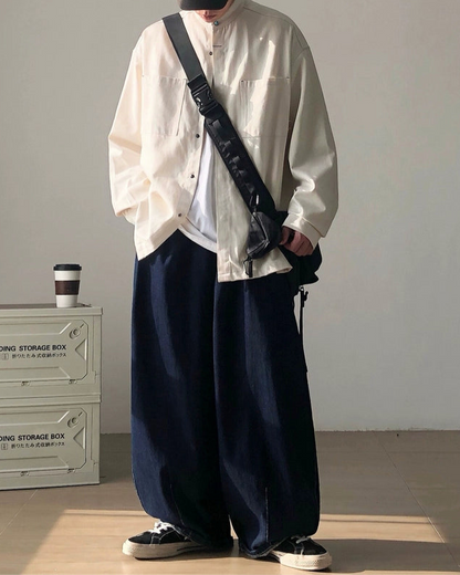 Natural Mode Stand Collar Shirt N0935