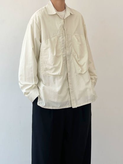 Minimal Pocket Detail Long Sleeve Shirt N0648