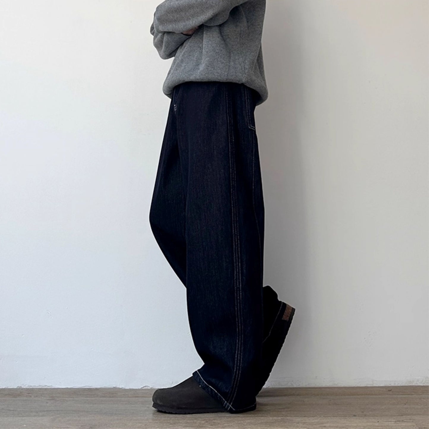 Wide Straight Volume Pants N1004