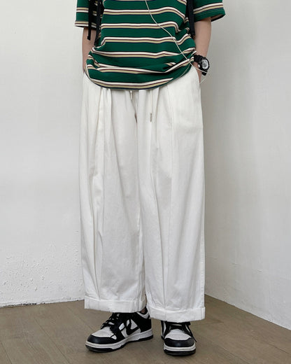 Wide Silhouette Pleats Pants N0713