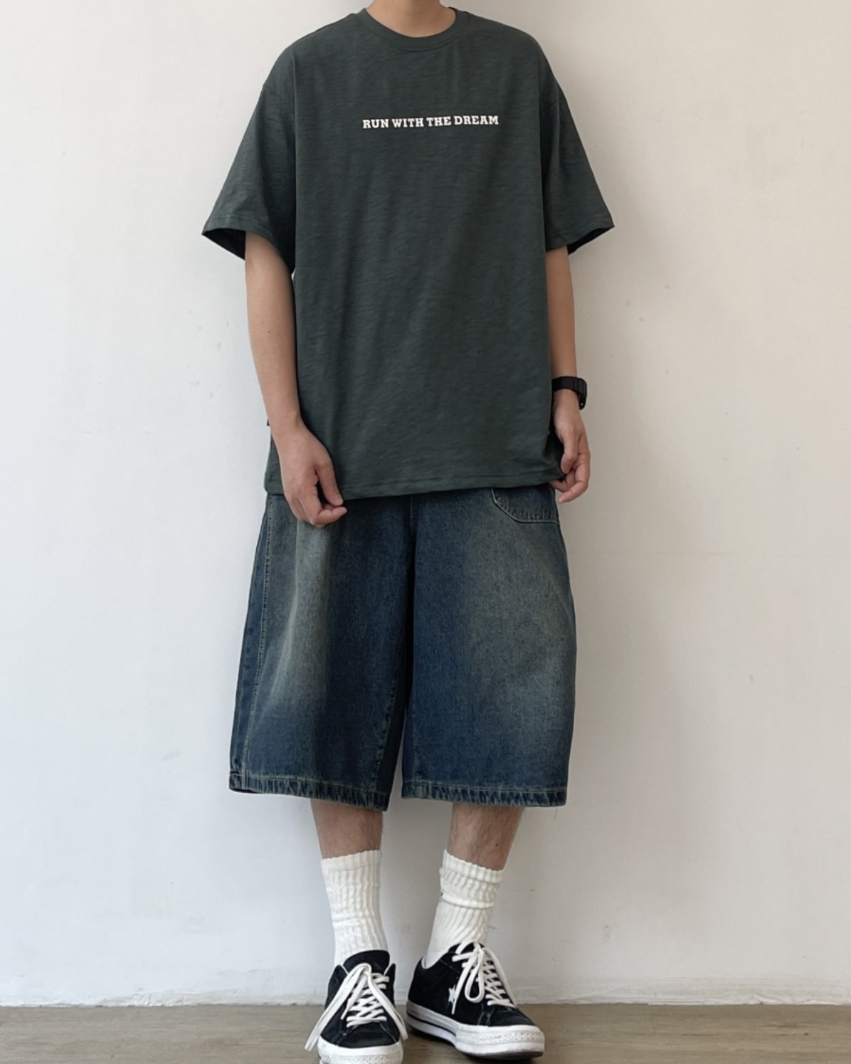 Dream Message Front Print Short Sleeve T-Shirt N0735