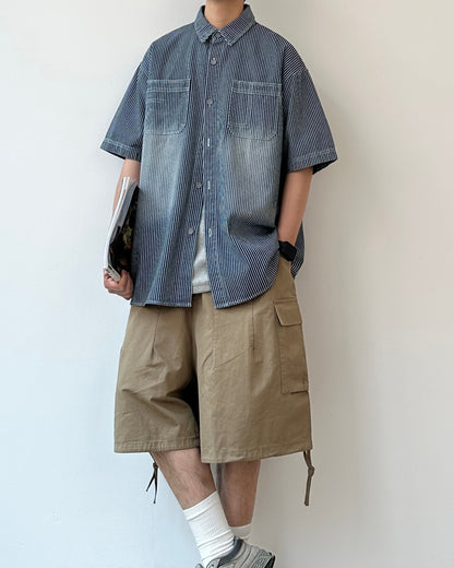 Striped Short Sleeve Shirt N0805