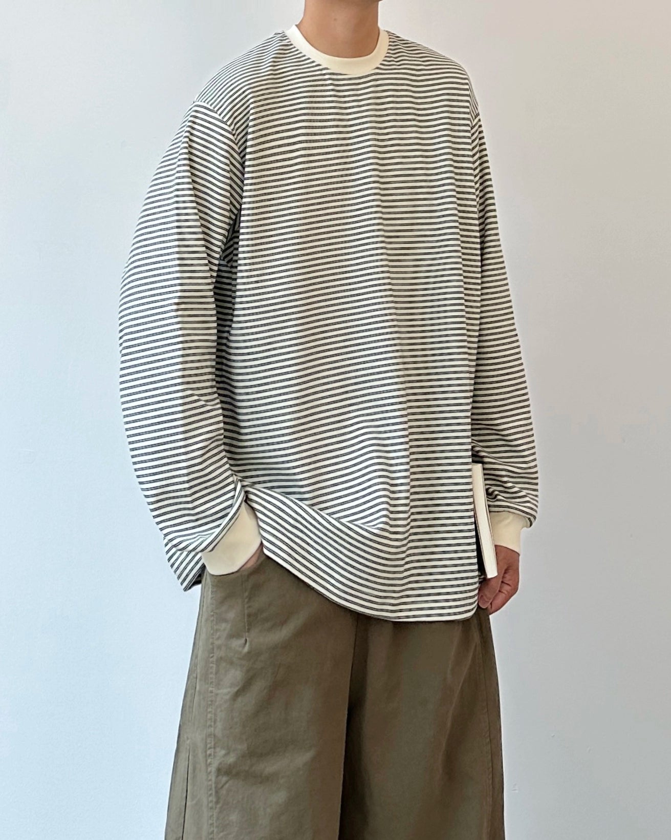 Retro Striped Long Sleeve T-shirt N0846