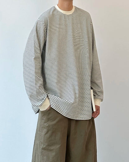Retro Striped Long Sleeve T-shirt N0846