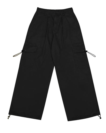 Retro Wide-Leg Drawstring Pants N0690