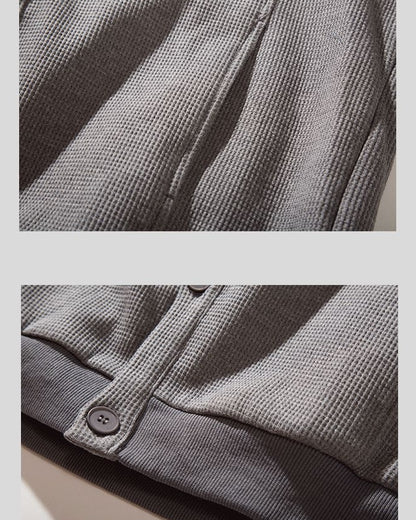 Retro Waffle Jacket - Stand-Up Collar Unisex N0612