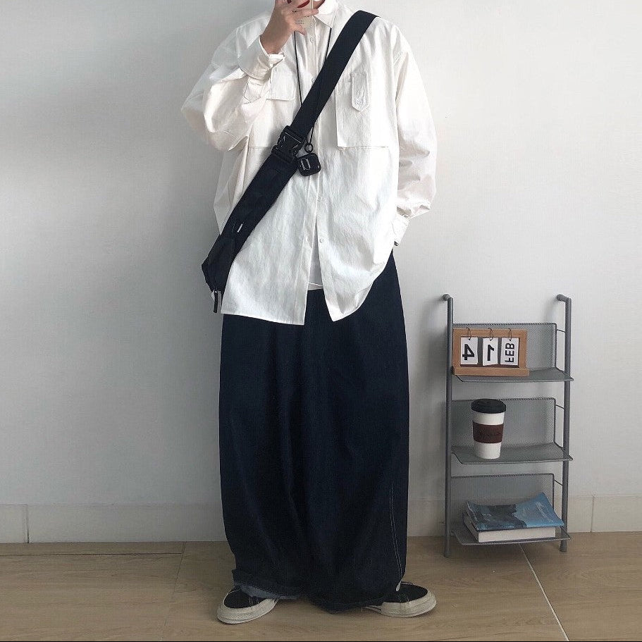 【OUTLET/即納】Casual Loose Long-sleeved Shirt N0378