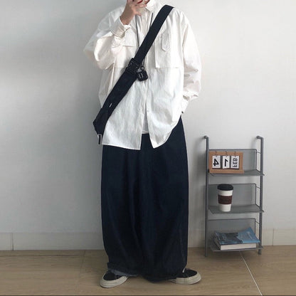 【OUTLET/即納】Casual Loose Long-sleeved Shirt N0378
