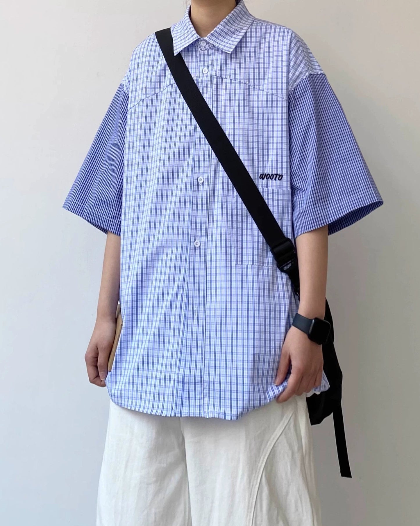 Grid Check Combination Shirt N0819