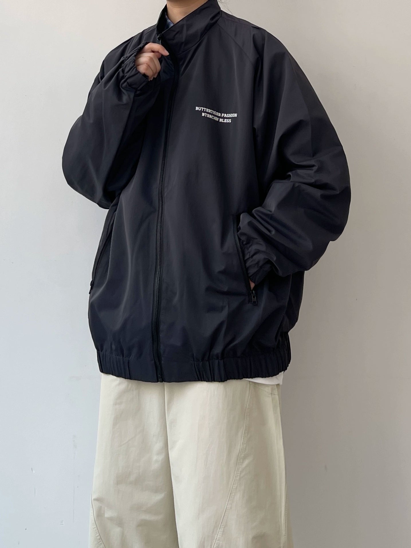 Simple Logo Blouson Light Outer N0634