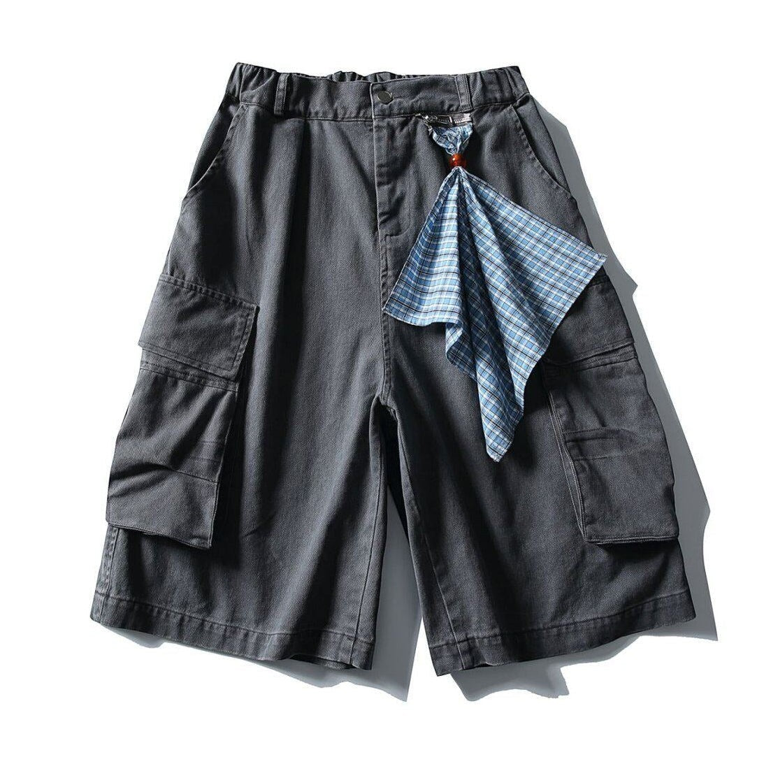 Multi Pocket Relaxed Cargo Half Pants N1089
