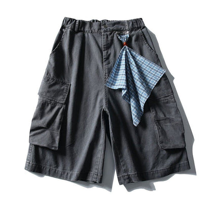 Multi Pocket Relaxed Cargo Half Pants N1089