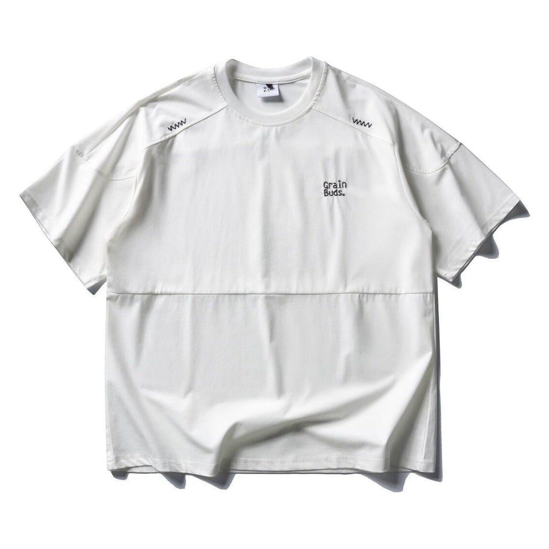 Wave Stitch Crew Neck Short Sleeve T-Shirt N1087