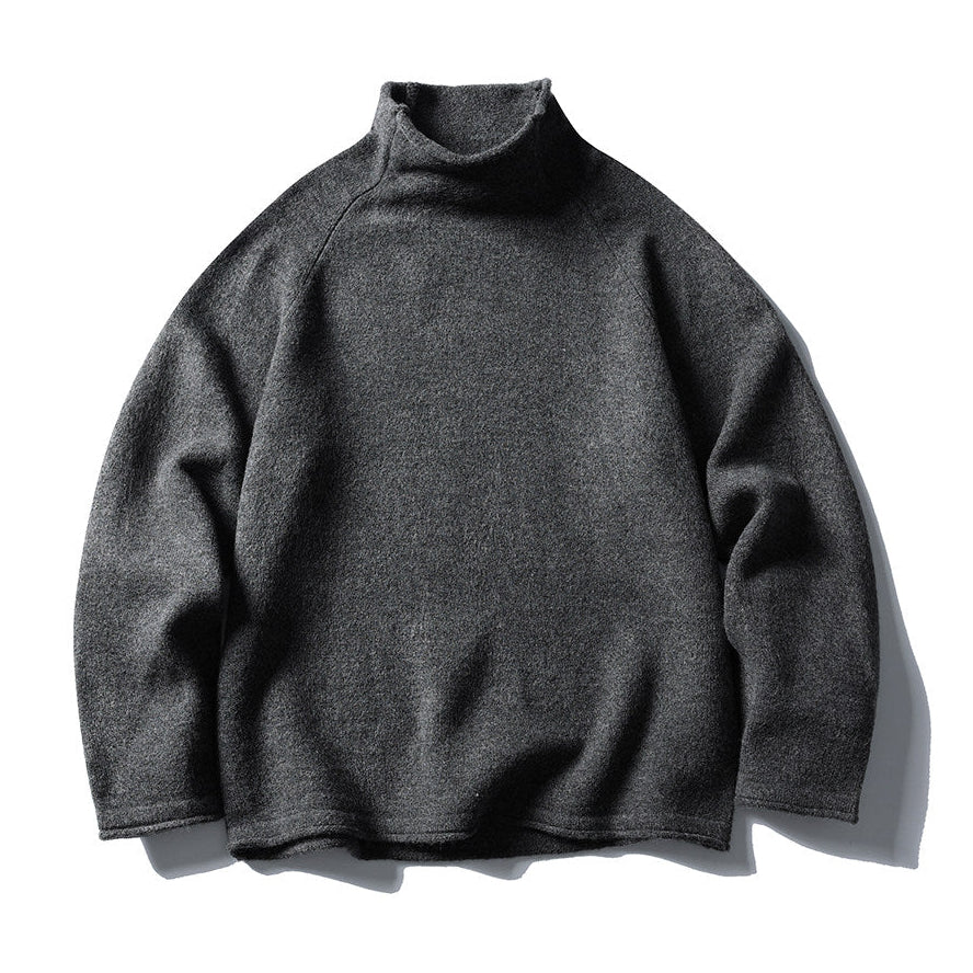 Mock Neck Minimal Long Sleeve Top N1023