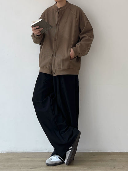 Retro Waffle Jacket - Stand-Up Collar Unisex N0612