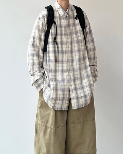 Retro Plaid Casual Shirt N0875