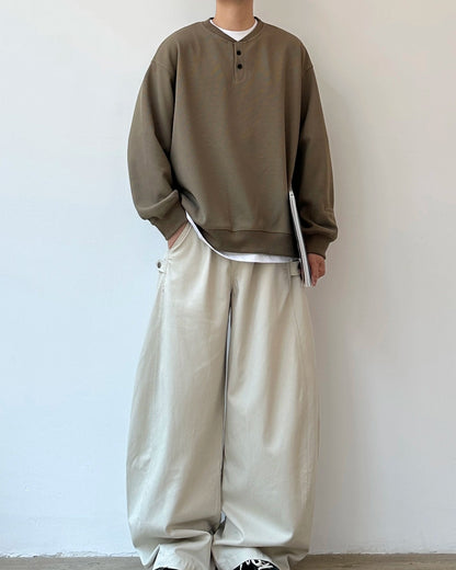 Retro Waffle Collar T-Shirt N0853