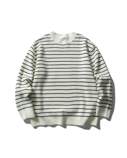 Retro Striped Knit Sweater N0894