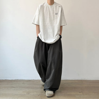 Wave Stitch Crew Neck Short Sleeve T-Shirt N1087