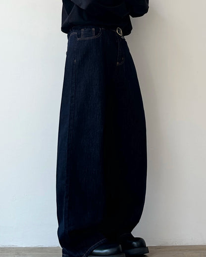 Dark Indigo Wide Denim Pants N0925