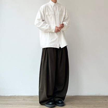 Volume Tuck Wide Cargo Pants N0958