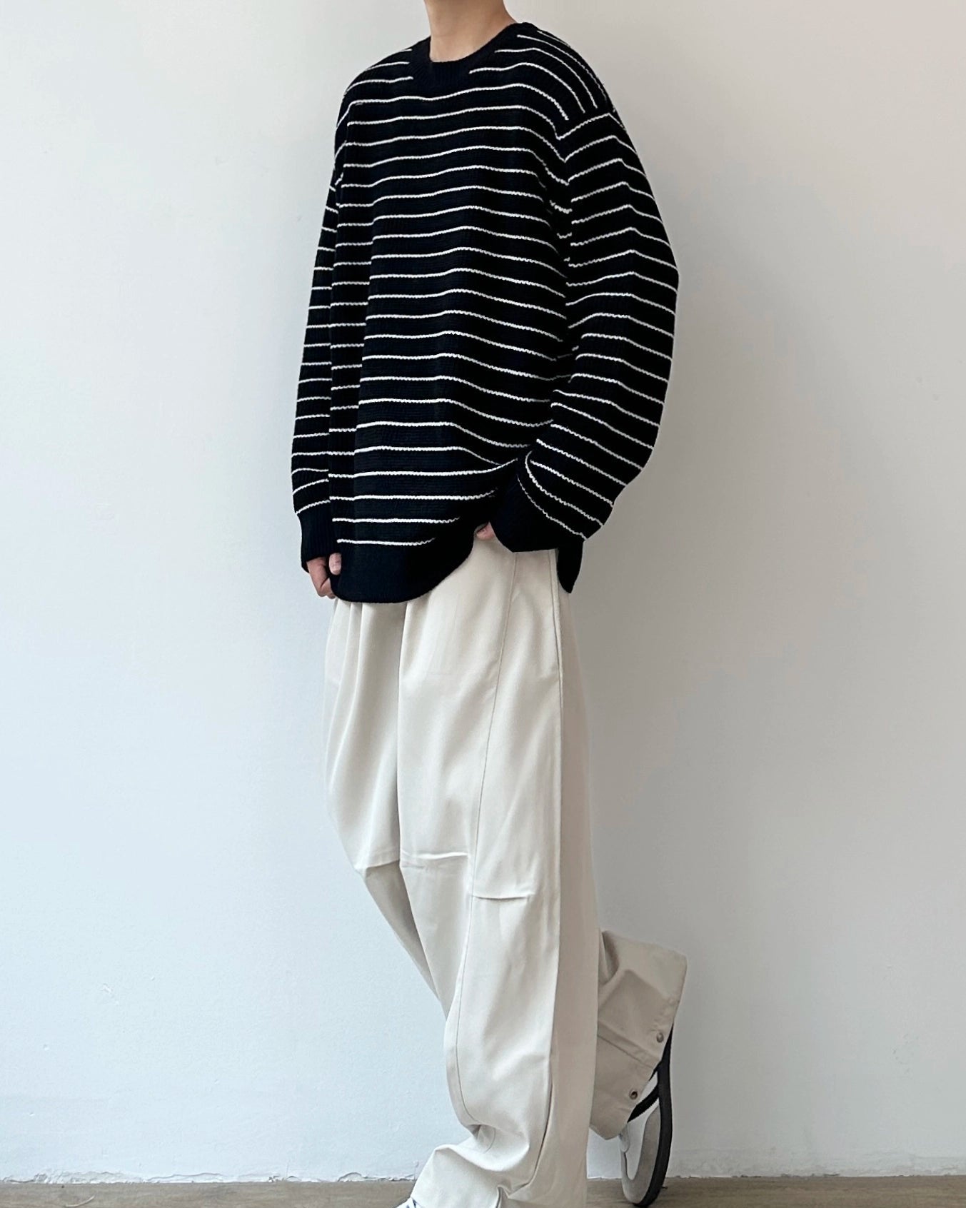 Retro Striped Knit Sweater N0894