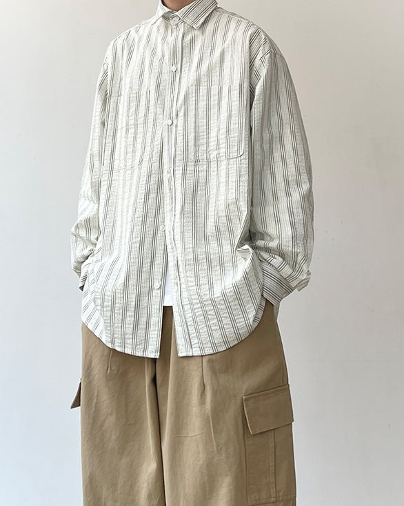 Simple Stripe Regular Shirt N0662