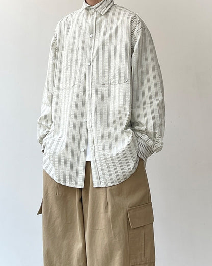 Simple Stripe Regular Shirt N0662