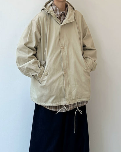 Retro Workwear Hooded Jacket  N0857