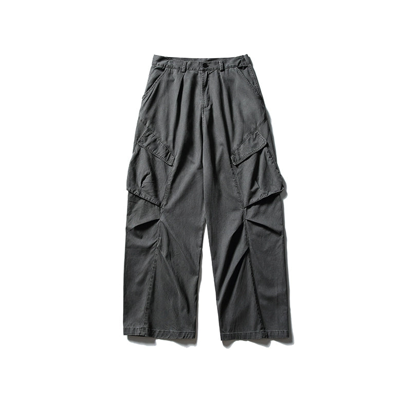 Asymmetric Wrinkle Wide Pants N0613