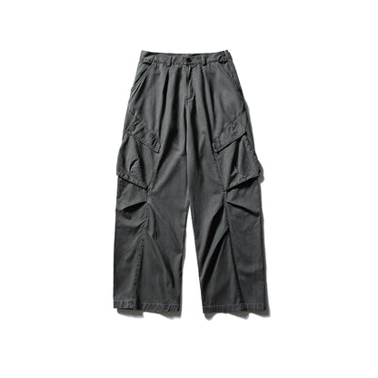 Asymmetric Wrinkle Wide Pants N0613