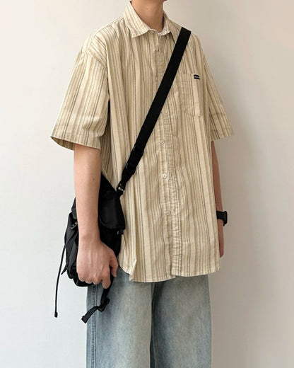 Pinstripe Retro Color Shirt N0814