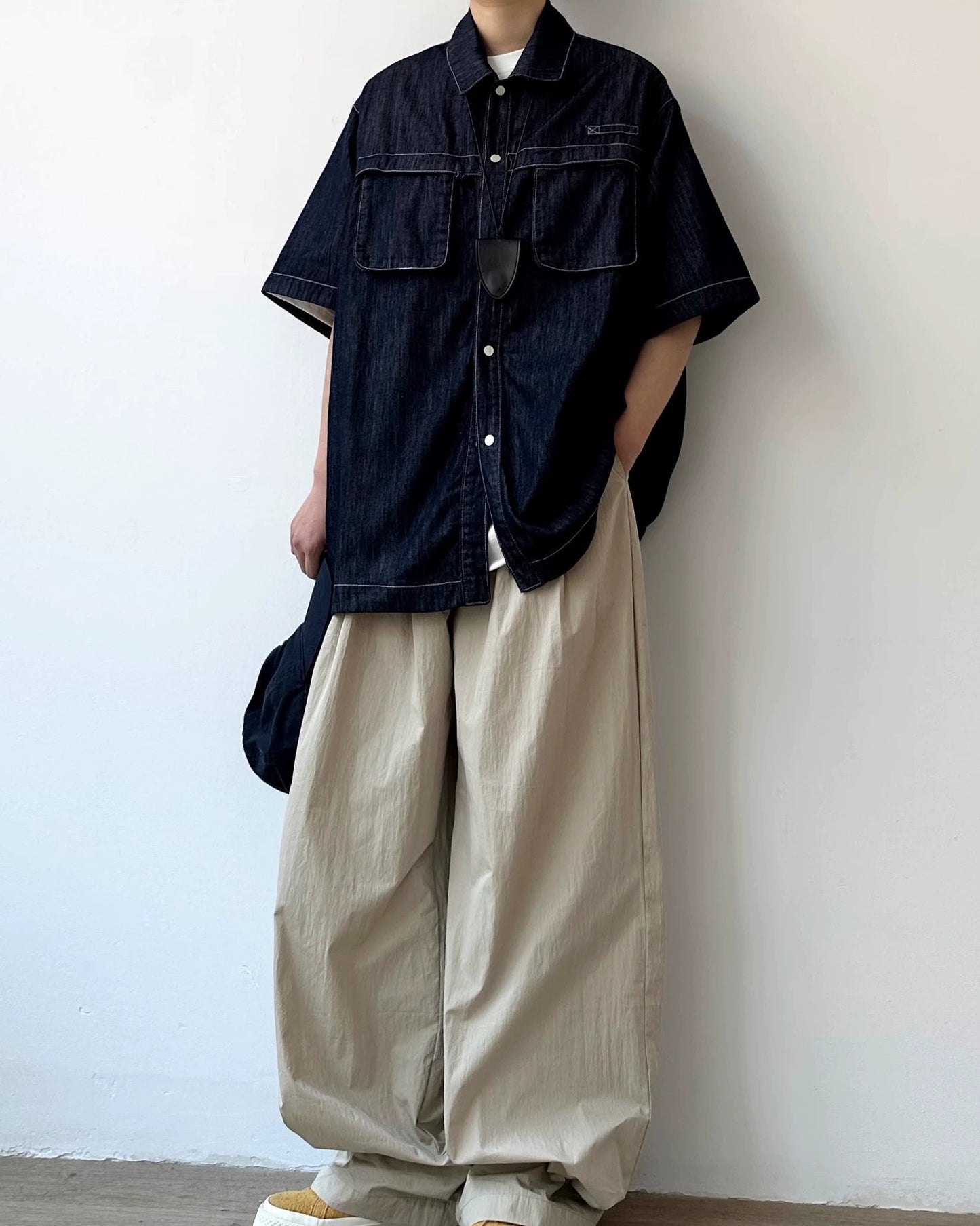 Contrast Stitch Pocket Shirt N0825