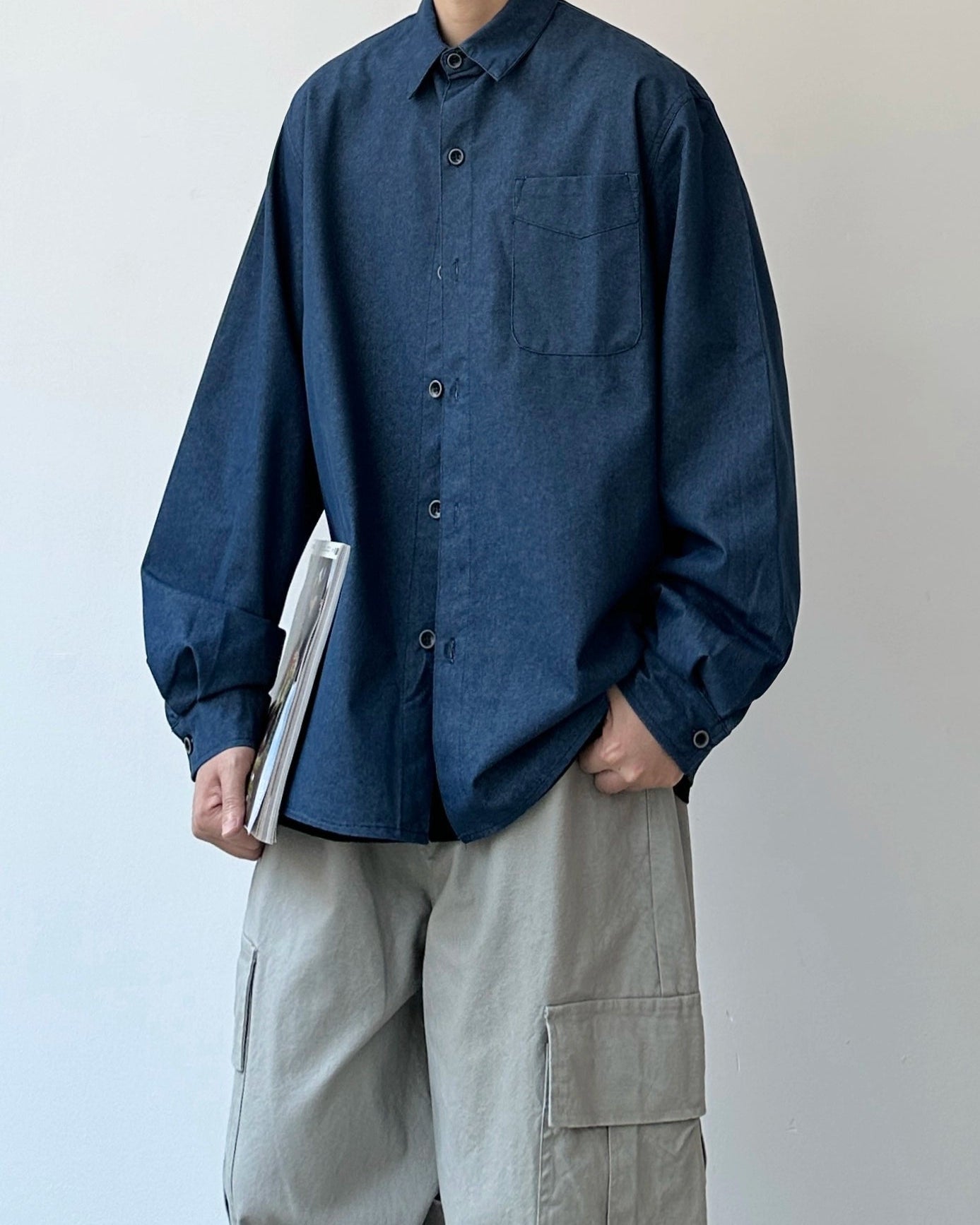 Relaxed Silhouette Basic Shirt N0908