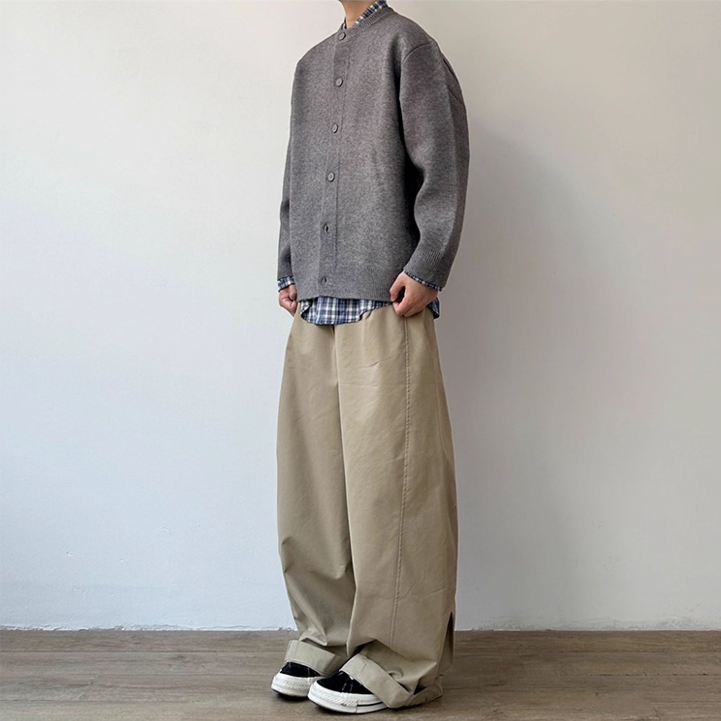 Balloon Silhouette Wide Pants N0974