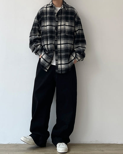 Wide Retro Straight Casual Pants N0600