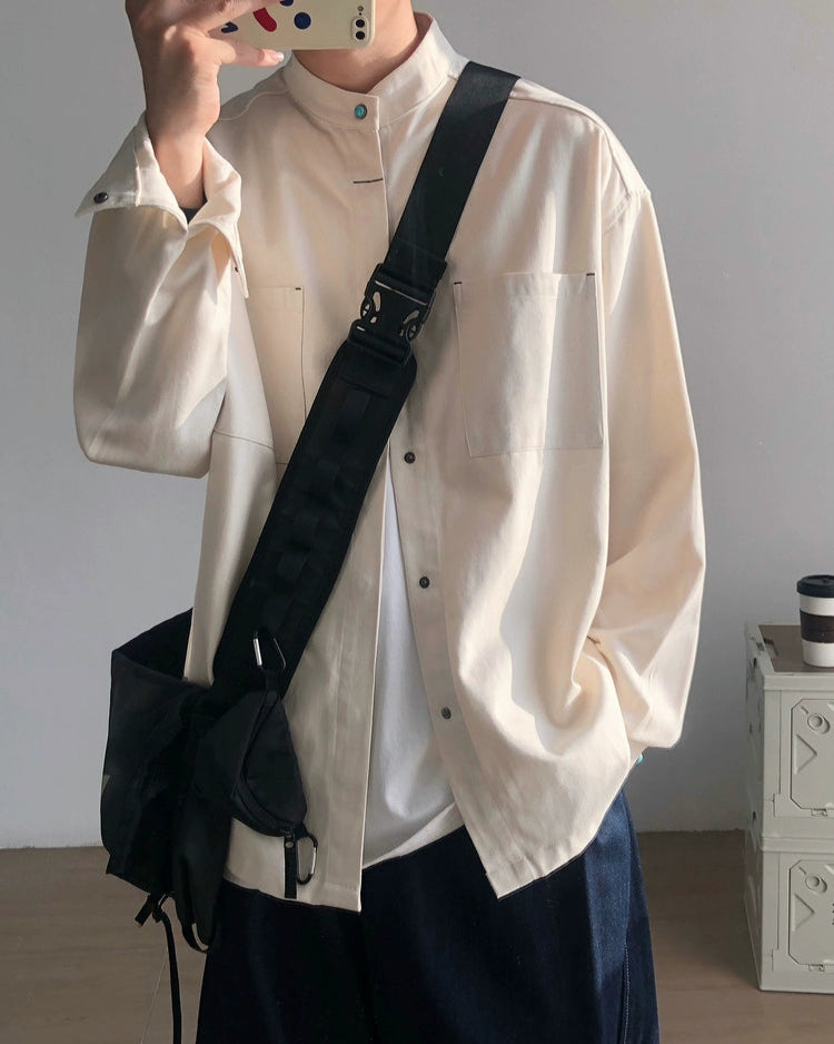 Natural Mode Stand Collar Shirt N0935