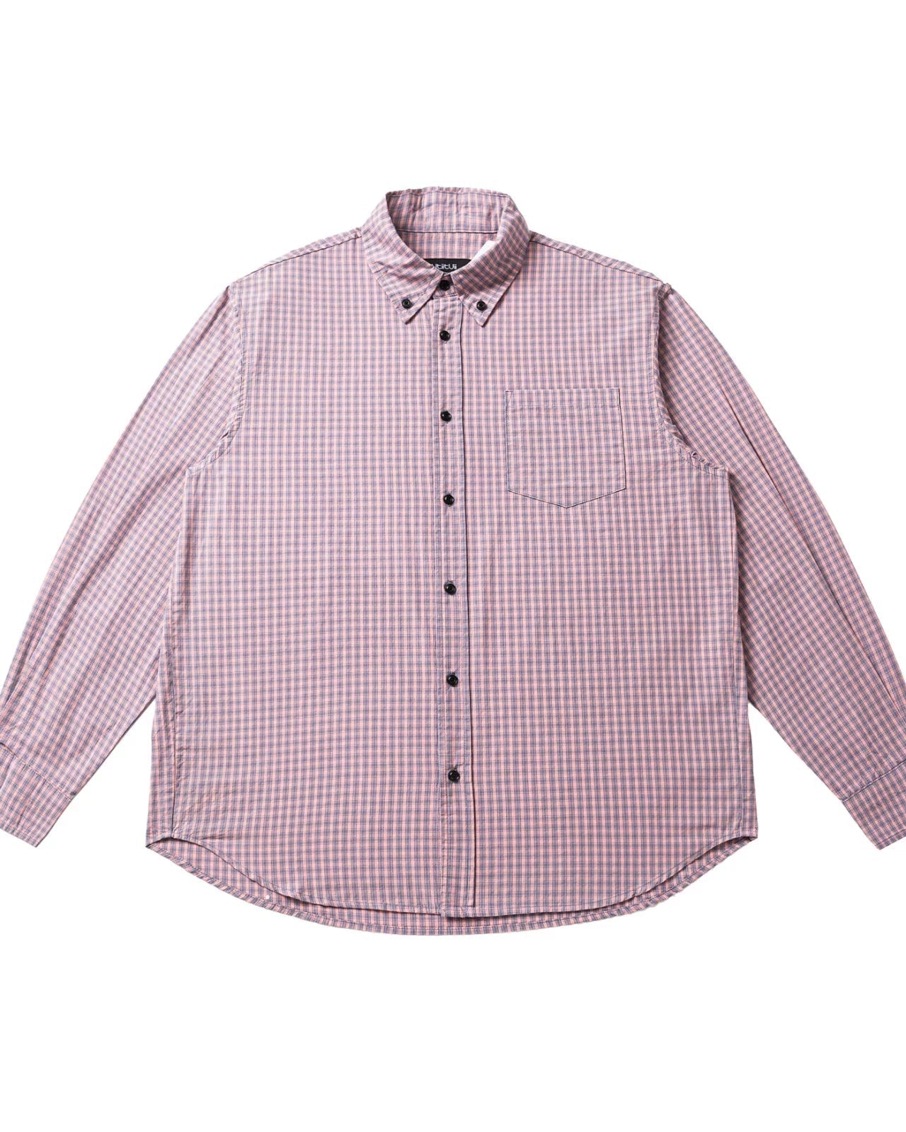 Classic Check Button Down Long Shirt N0913