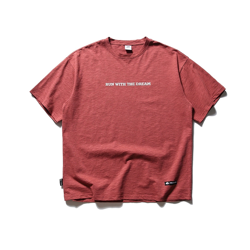 Dream Message Front Print Short Sleeve T-Shirt N0735