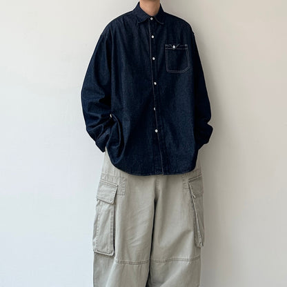 Dark Denim Oversized Shirt N0951