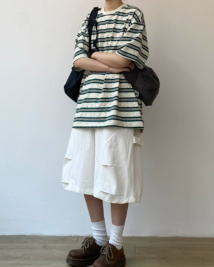 Multi Nep Border Short Sleeve T-Shirt N0789