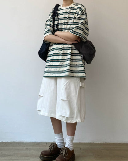 Multi Nep Border Short Sleeve T-Shirt N0789