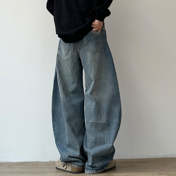 Volume Line Wide Denim Pants N0970