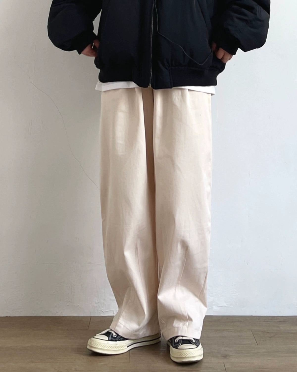 Hem Line Wide Pants N0691