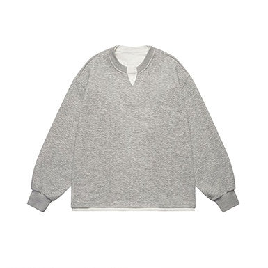 Simple Design Sweat Tops N1066