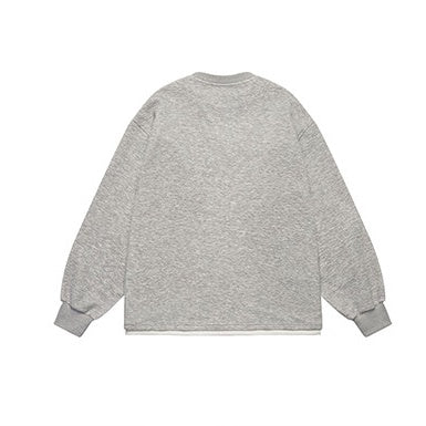 Simple Design Sweat Tops N1066